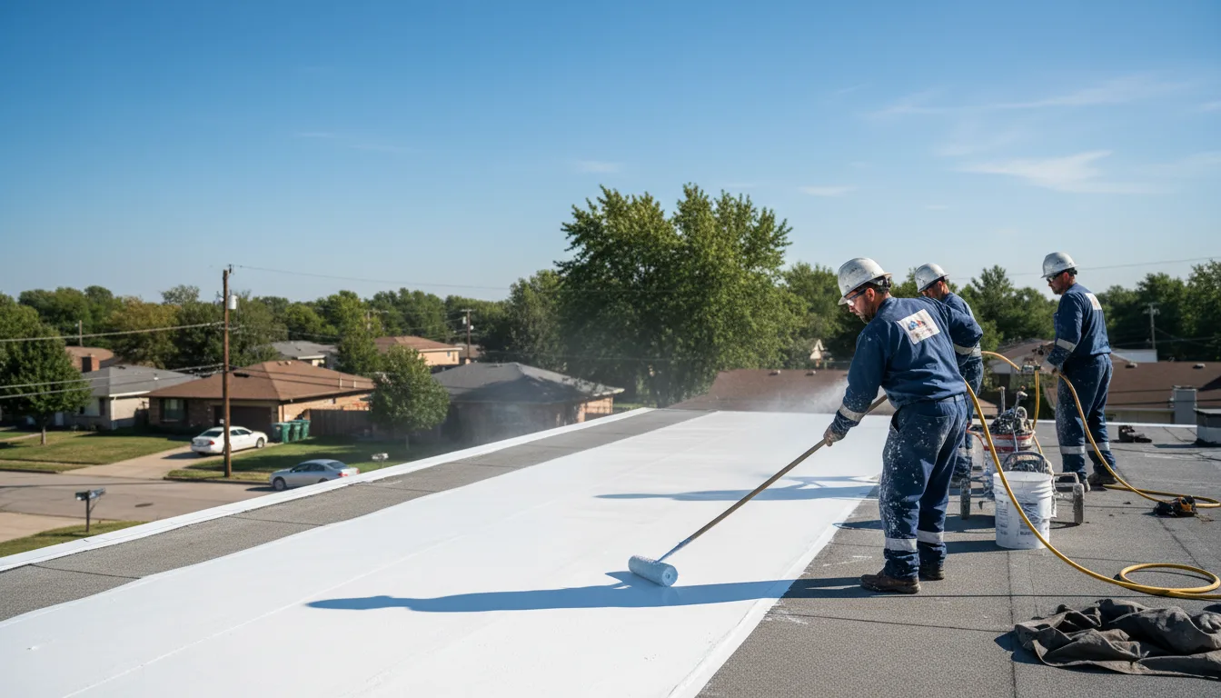 Commercial roof coating in Thaxton, MS near me